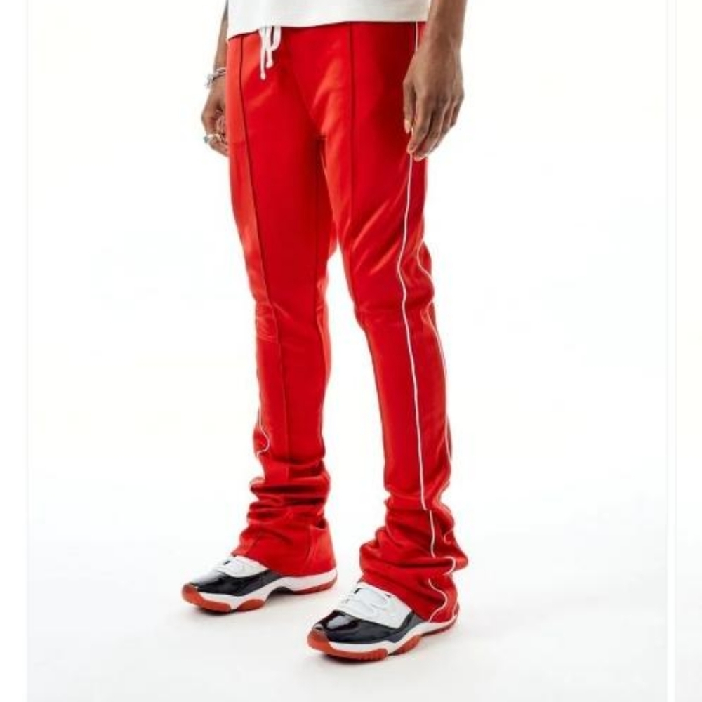 Stacked Fit Track Pants-Rebel Minds, Size Med, or Large Size.
